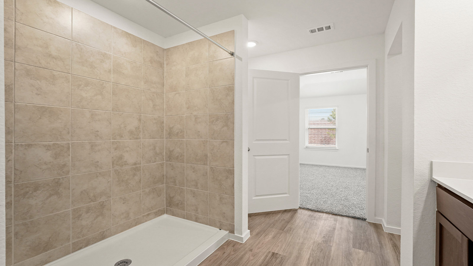 Primary bathroom with double sinks