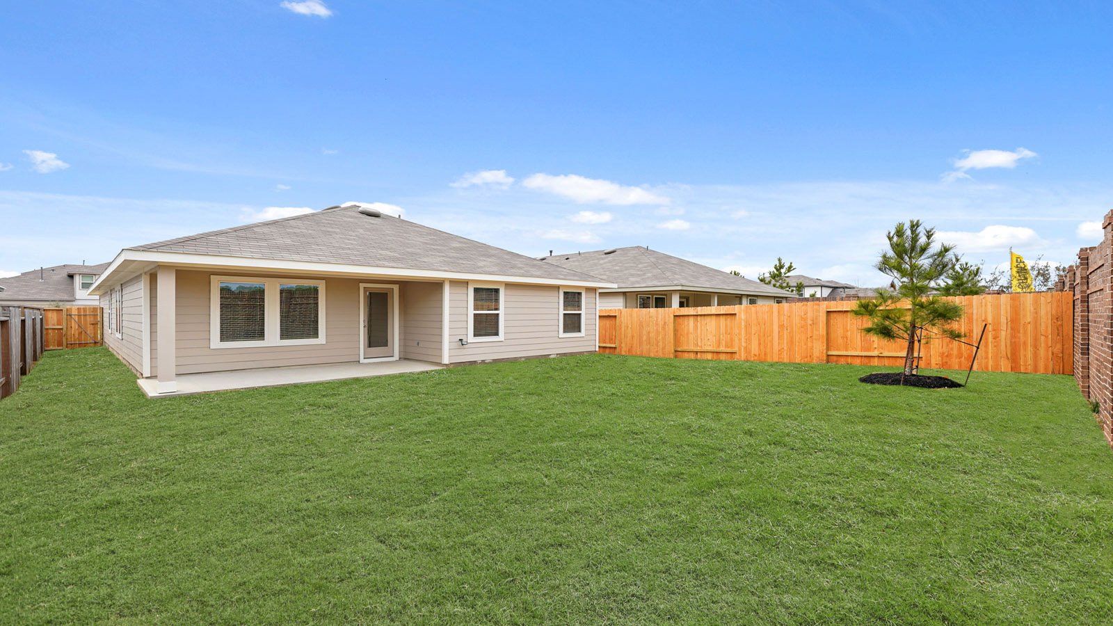 Fully Landscaped backyard