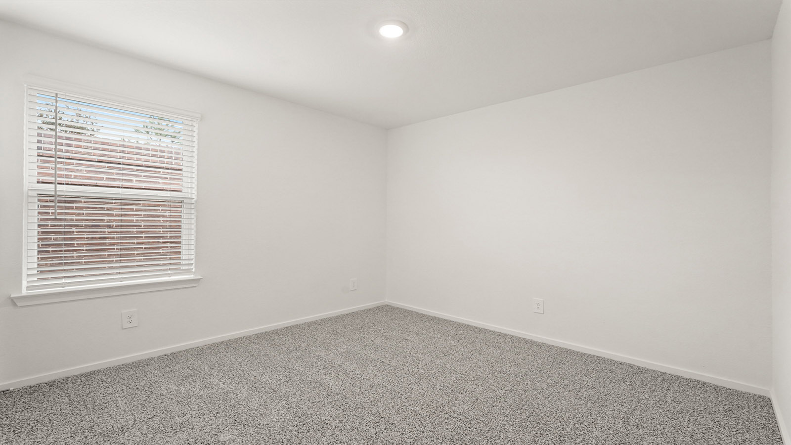 Secondary bedroom with carpet flooring