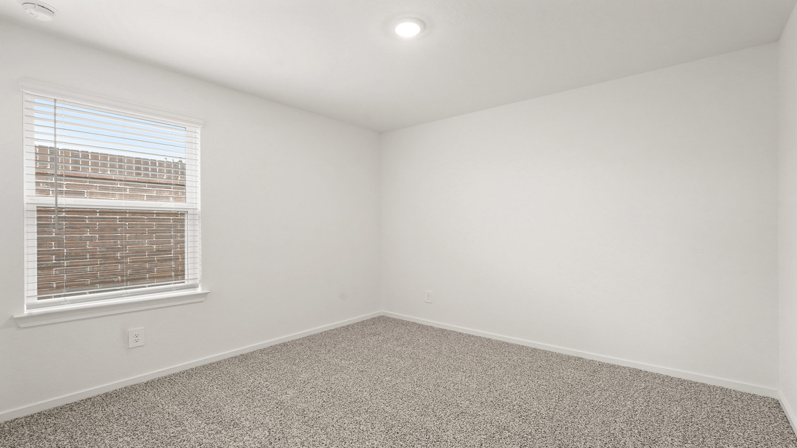 Secondary bedroom with carpet flooring