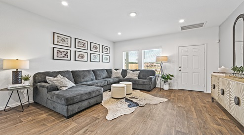 Open living room to patio area