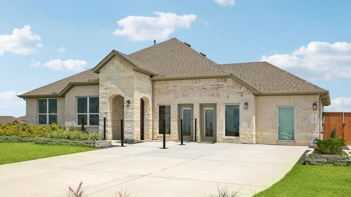 single story home 3 car garage