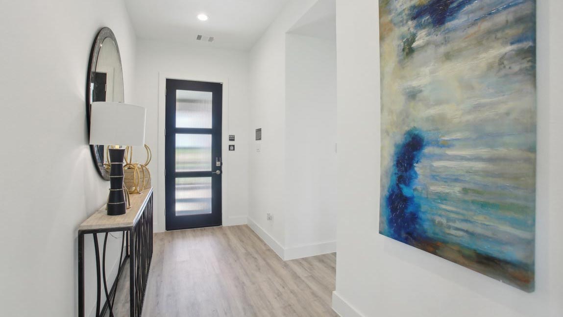 foyer with vinyl flooring