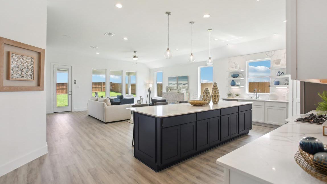 kitchen with island