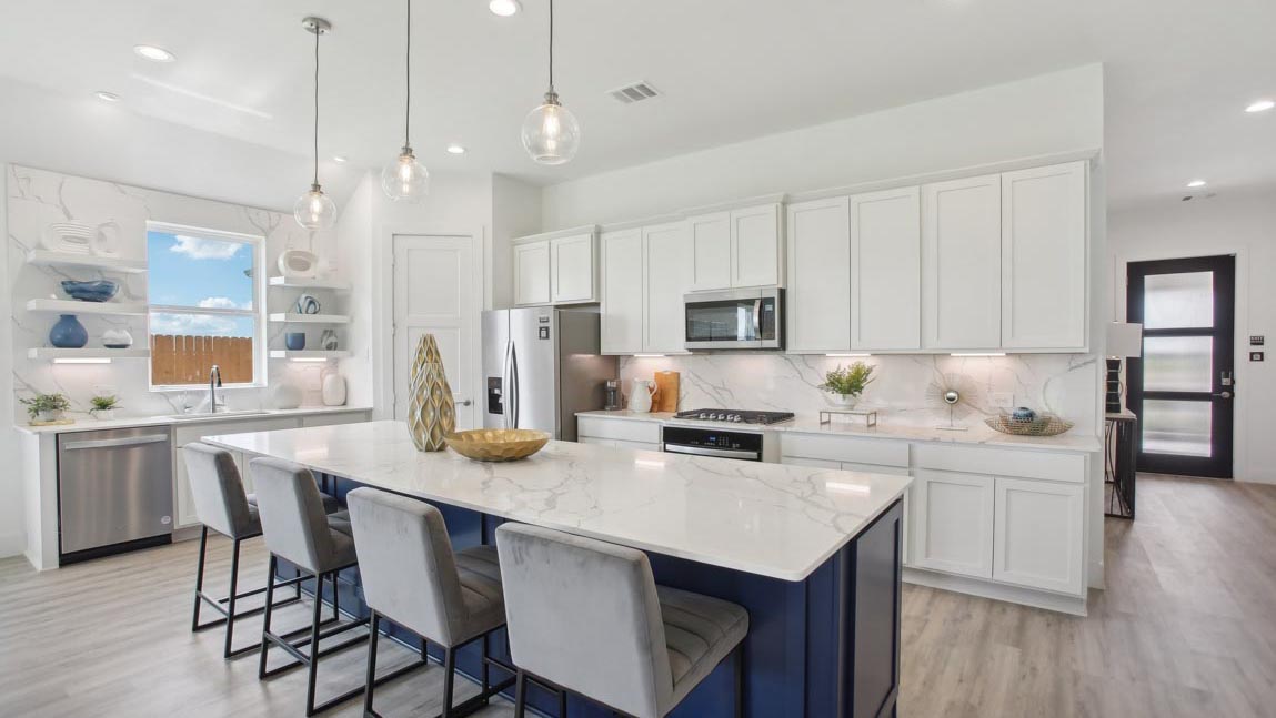 kitchen with vinyl flooring