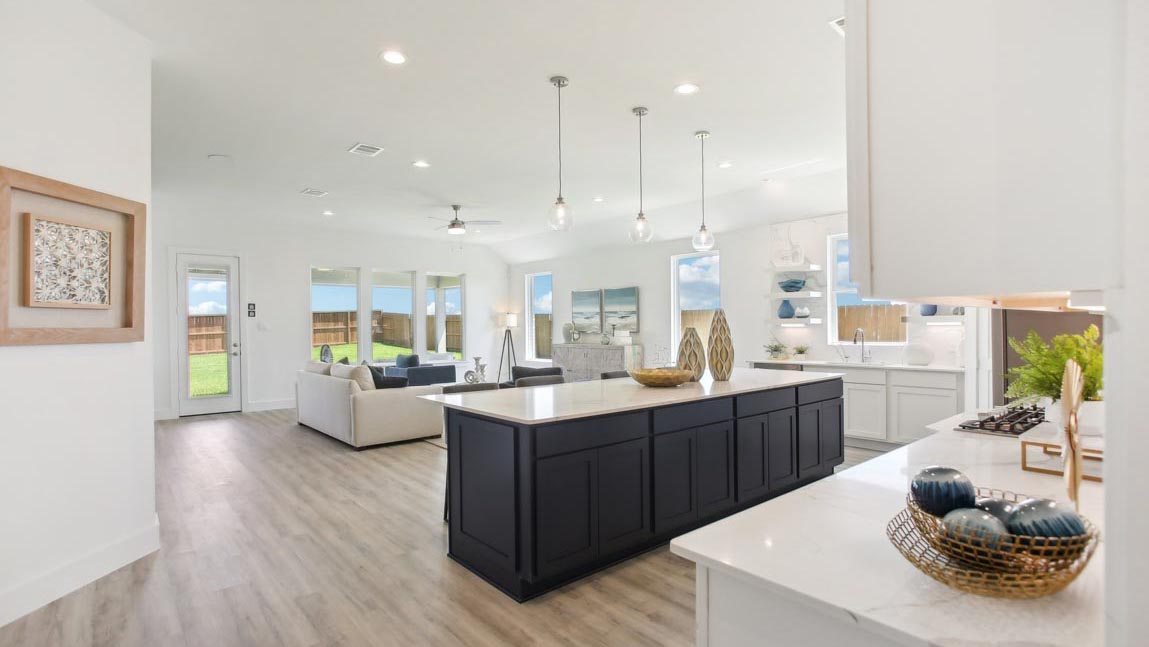 kitchen with vinyl flooring