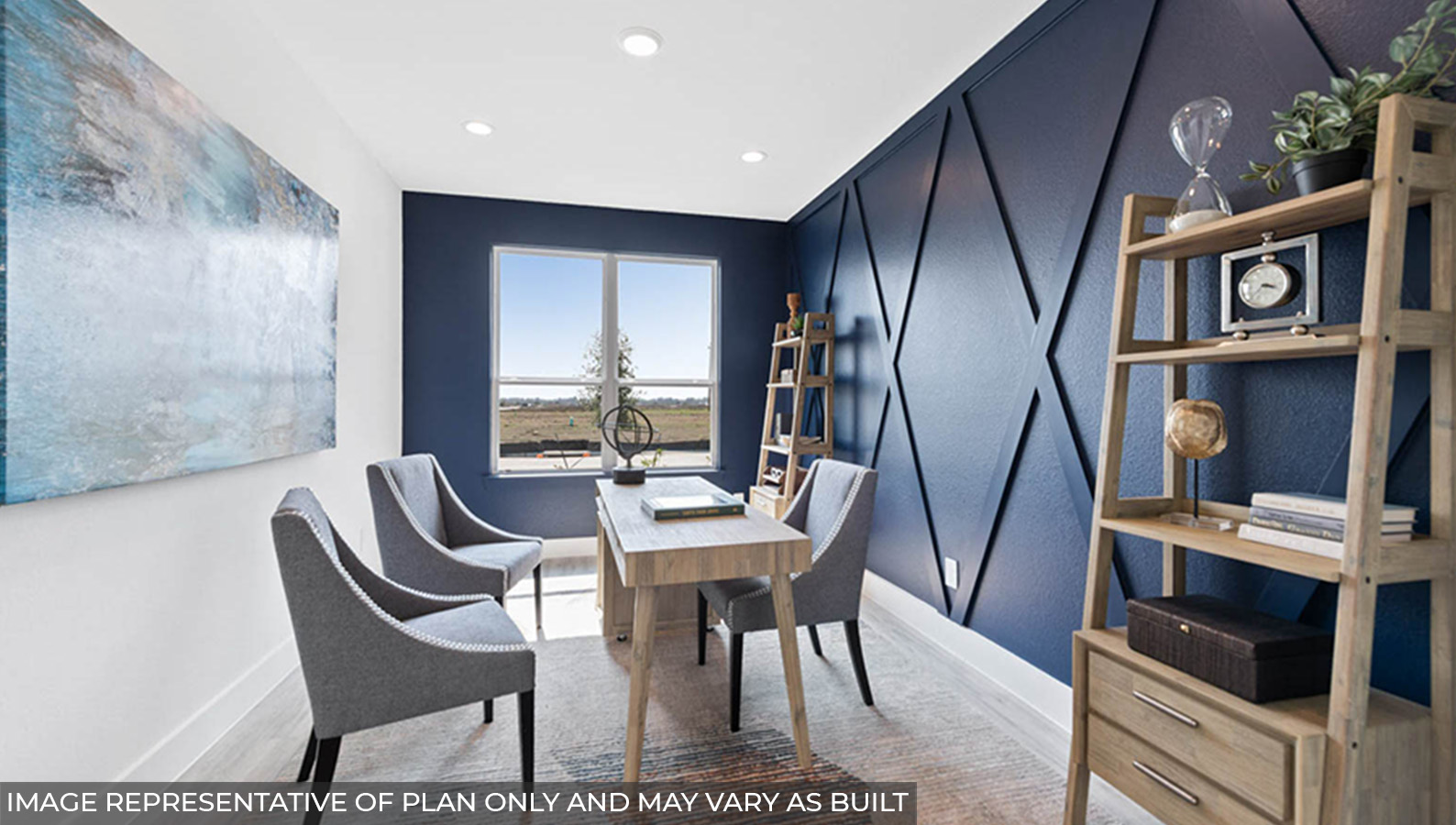 Study with vinyl flooring