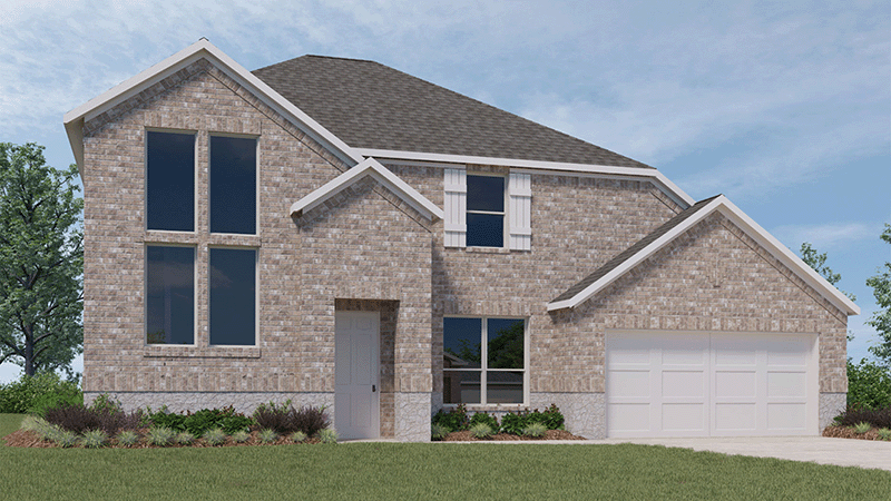 Two story home with two car garage