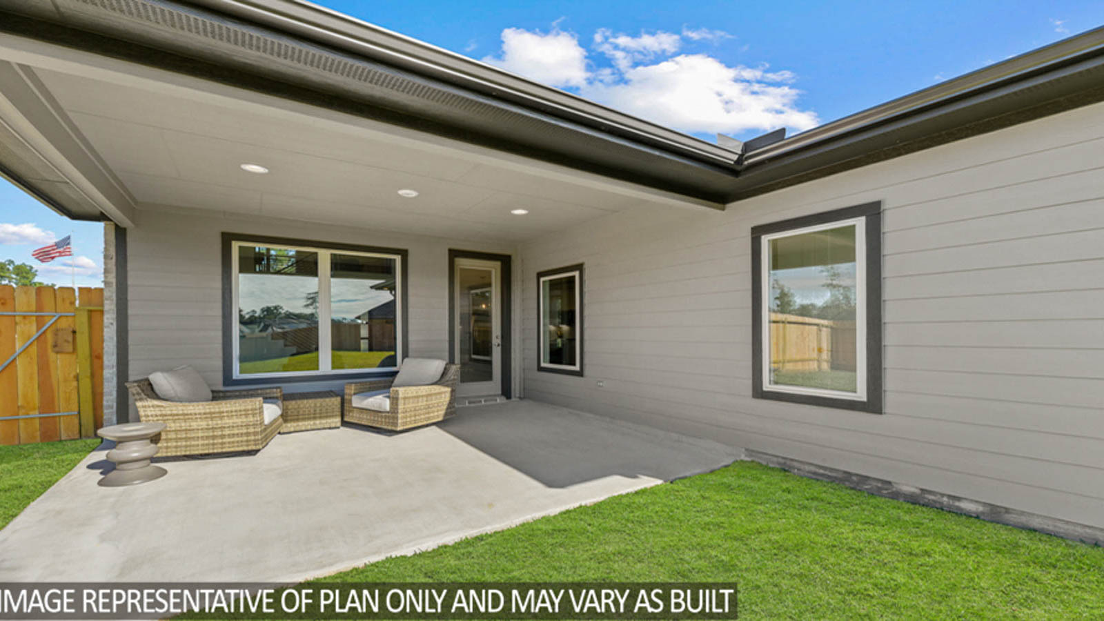 Fully Landscaped backyard