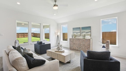Living room with big windows