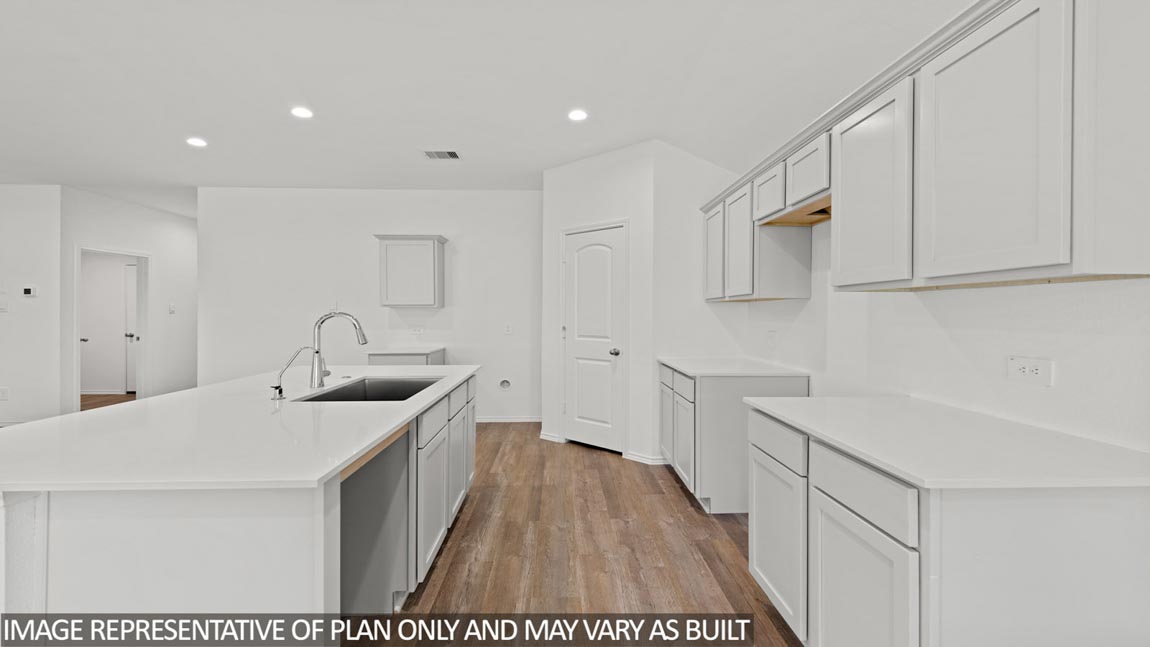 Open concept living, dining, and kitchen area