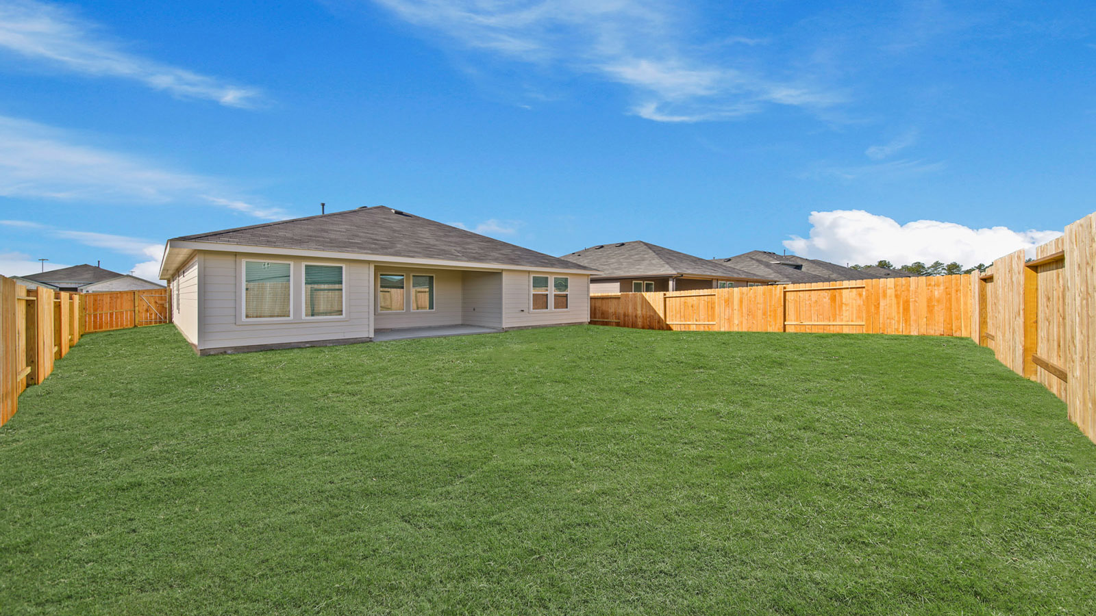 Fully Landscaped backyard