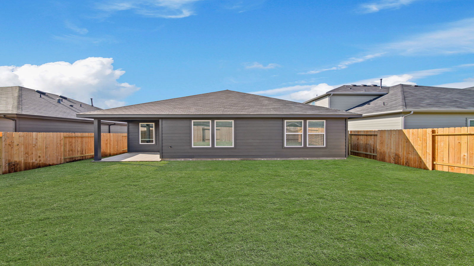 Fully Landscaped backyard