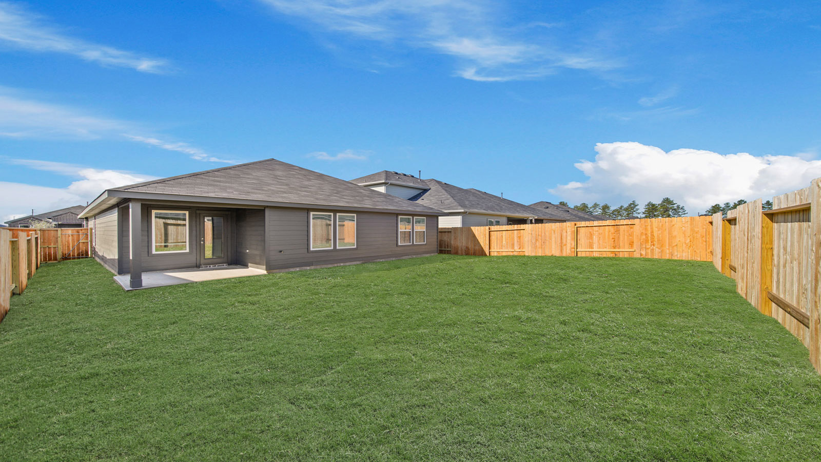 Fully Landscaped backyard