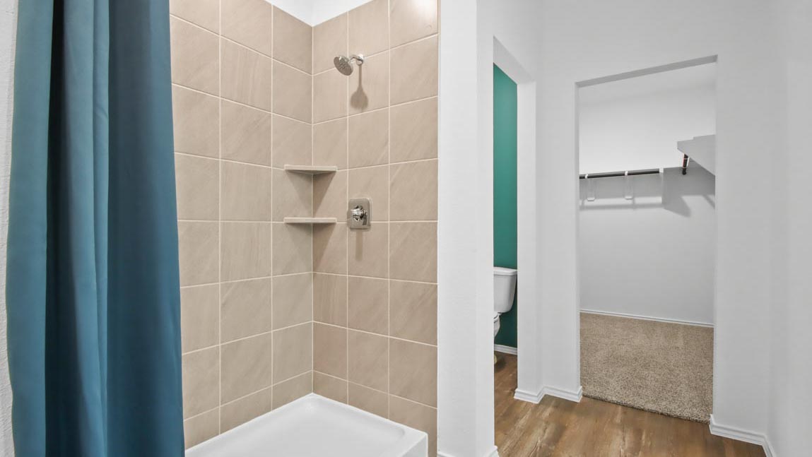 Primary bathroom with double sinks