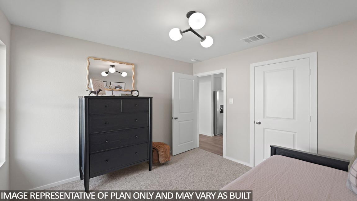 Bedroom 3 designed for flex-office, study, entertainment, game, or craft room use in this new home