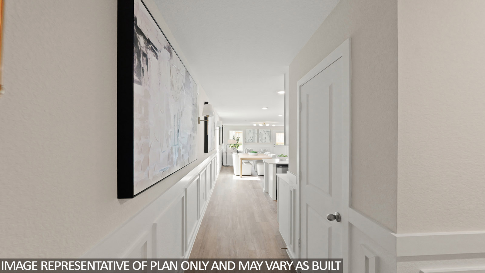Entry hallway with vinyl flooring