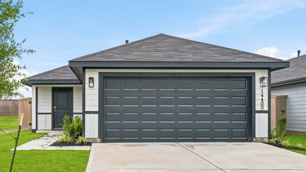 One story home with two car garage