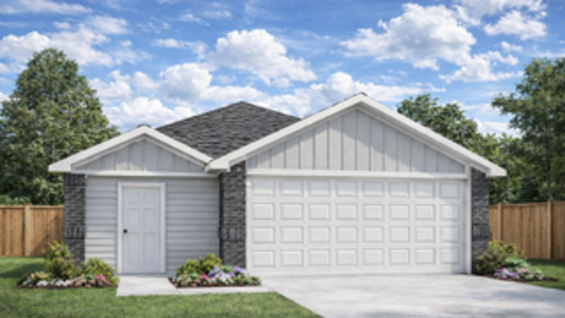 One story home with two car garage