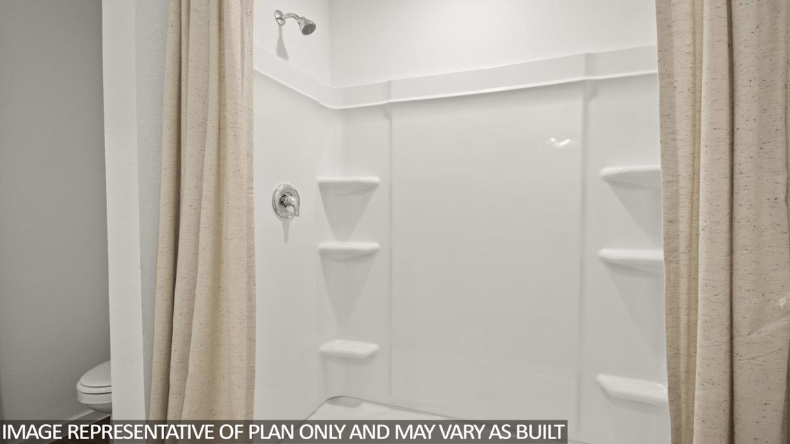 Primary bathroom with single sink