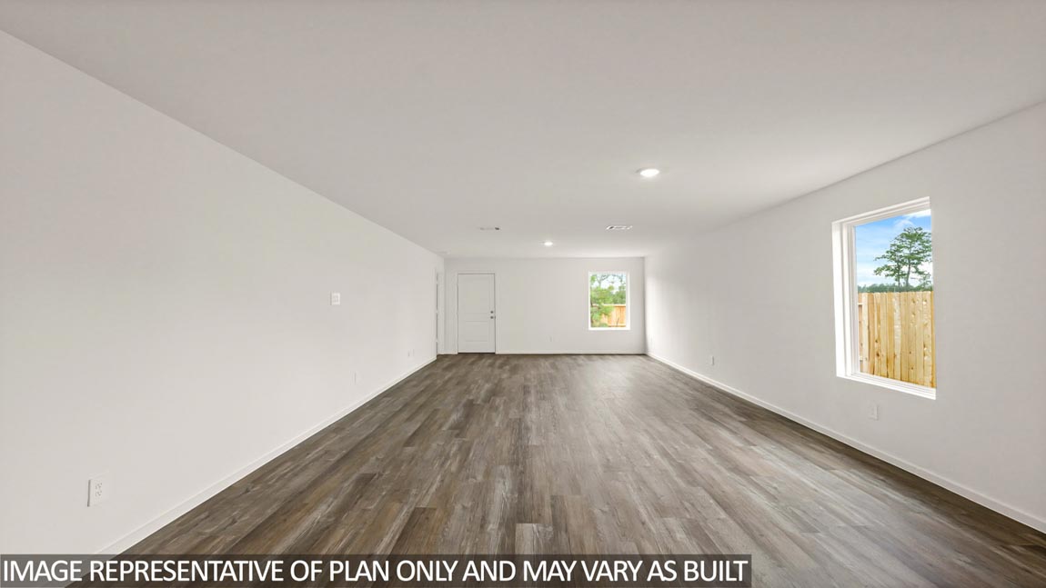 Open concept living, dining, and kitchen area