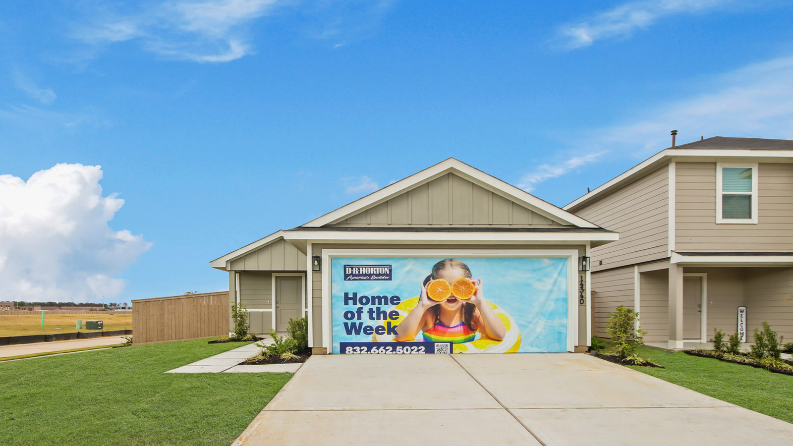 One story home with two car garage