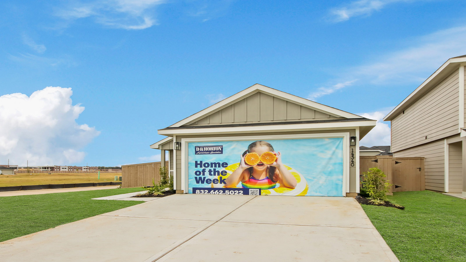 One story home with two car garage