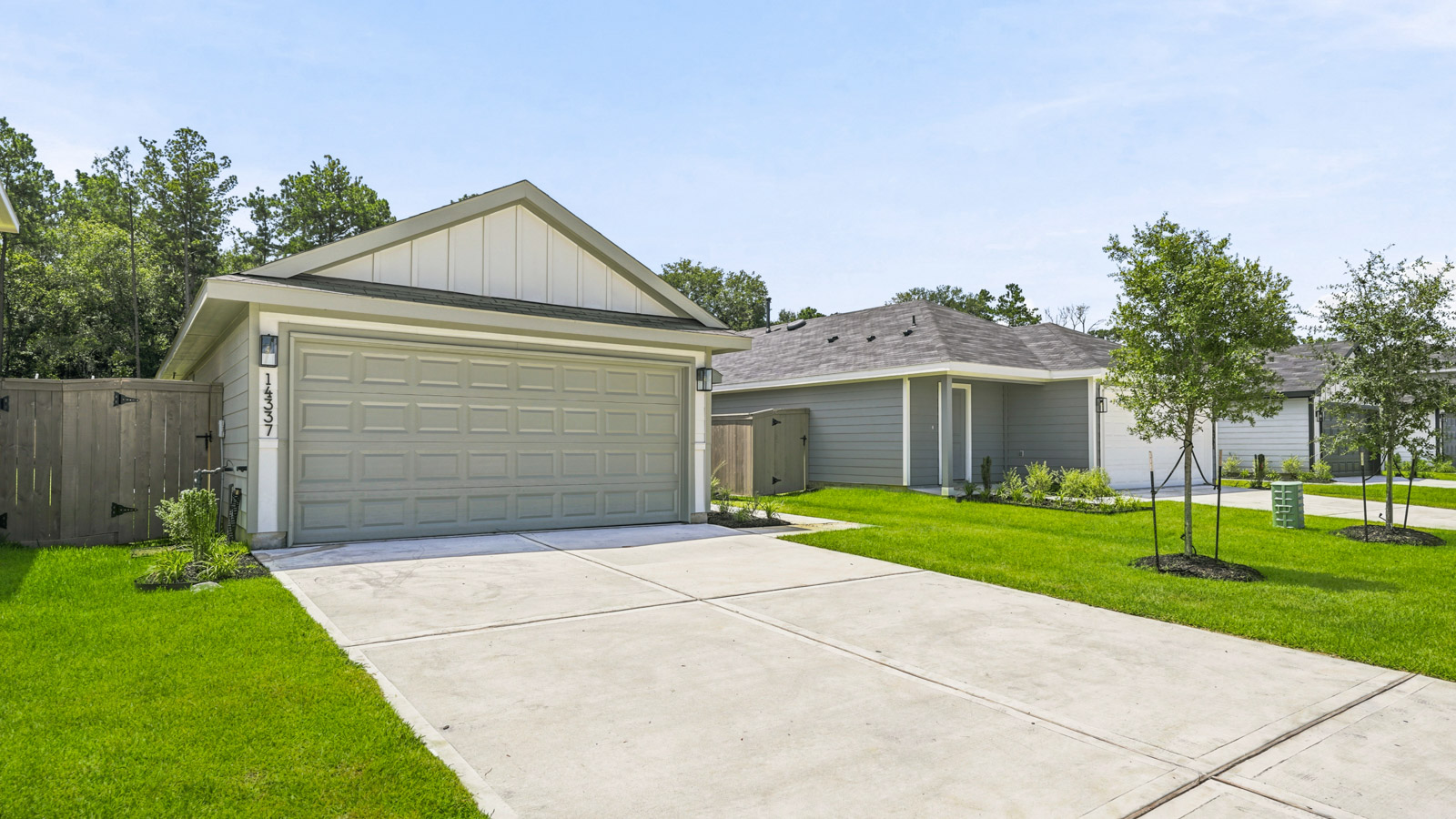 One story home with two car garage