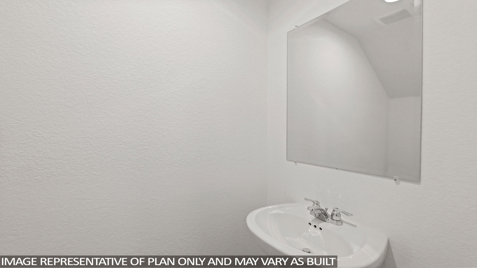 Powder bathroom with pedestal sink