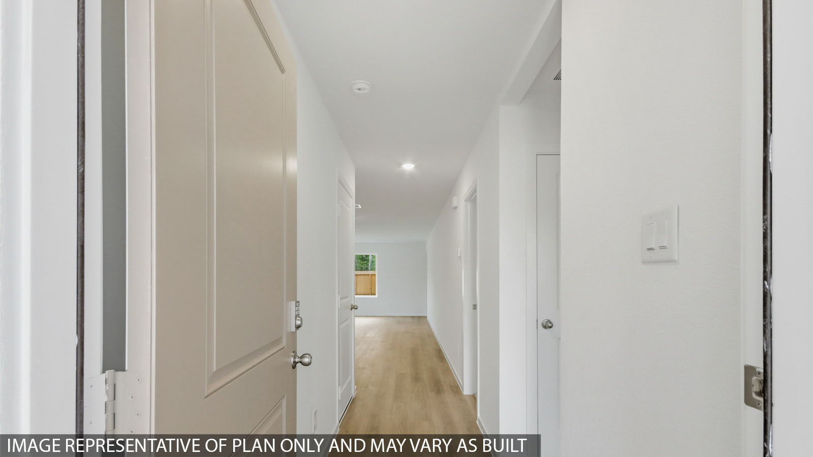 Entry hallway with vinyl flooring