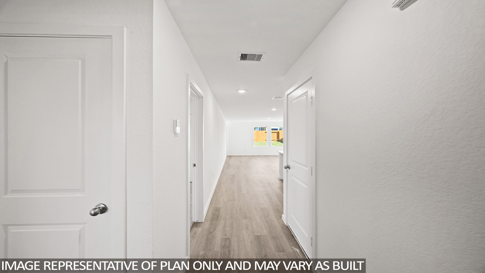 Entry hallway with vinyl flooring