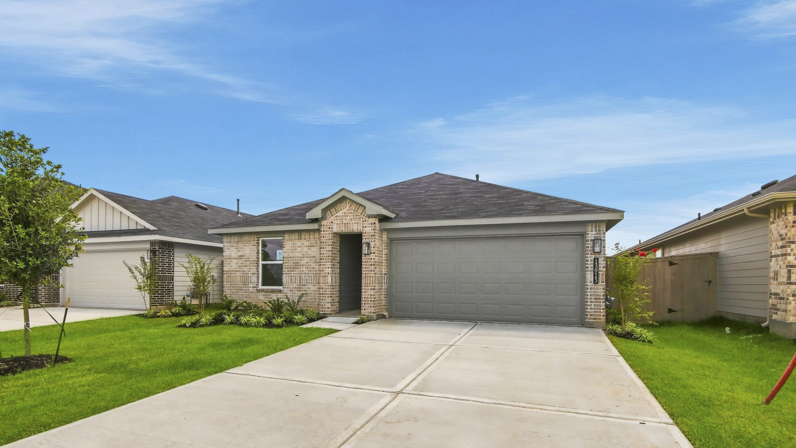 One story home with two car garage