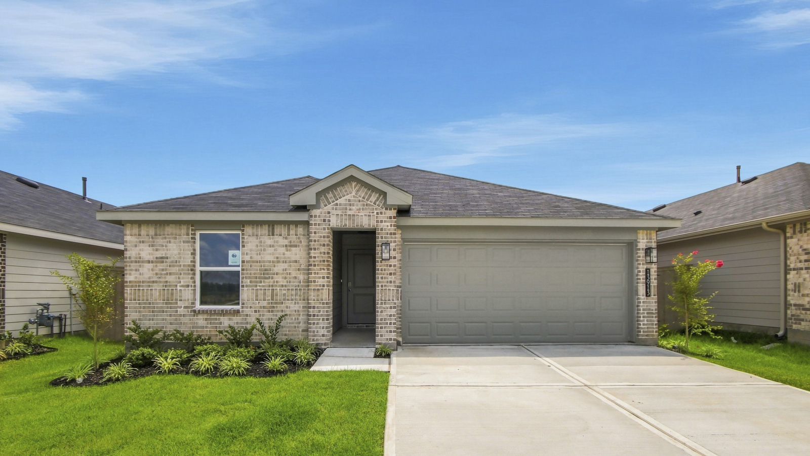 One story home with two car garage