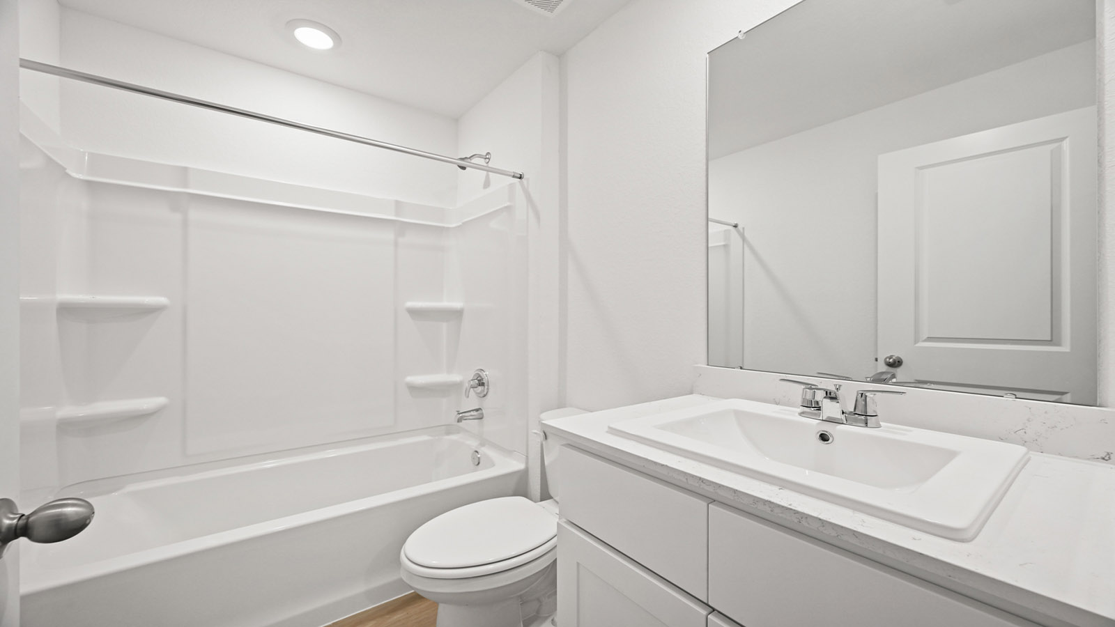 Secondary bathroom with single sink