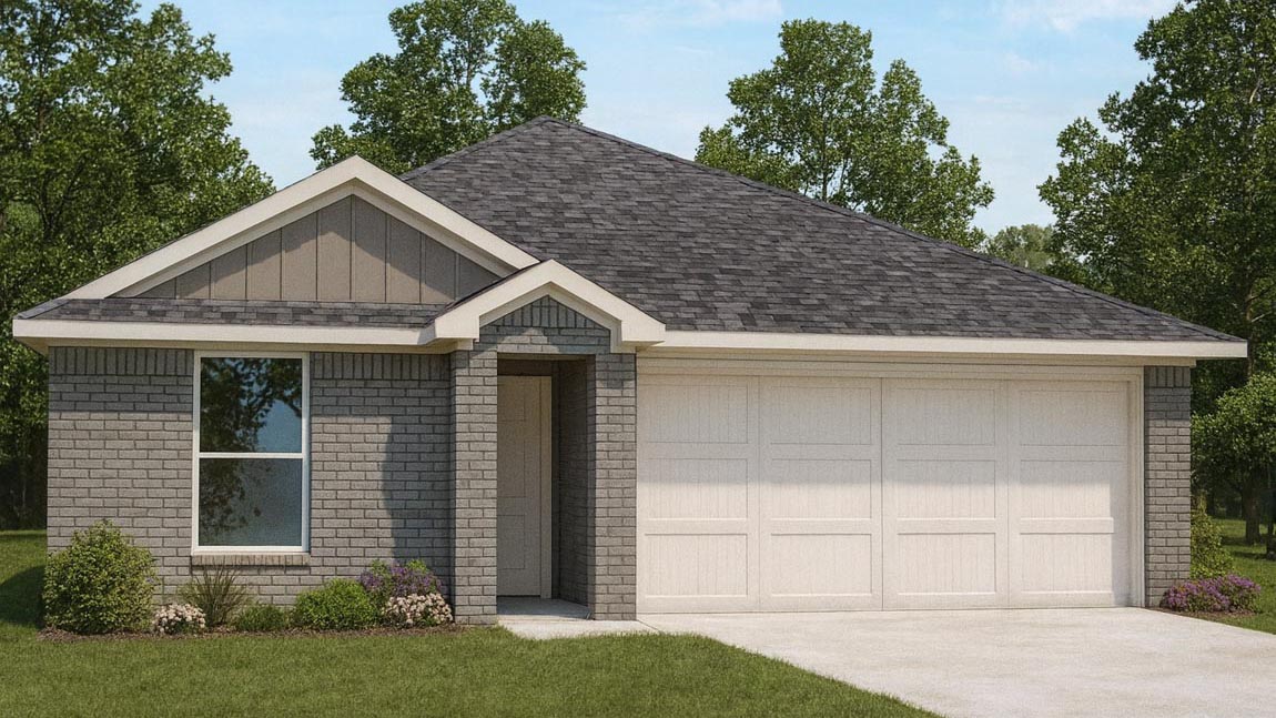 One story home with two car garage