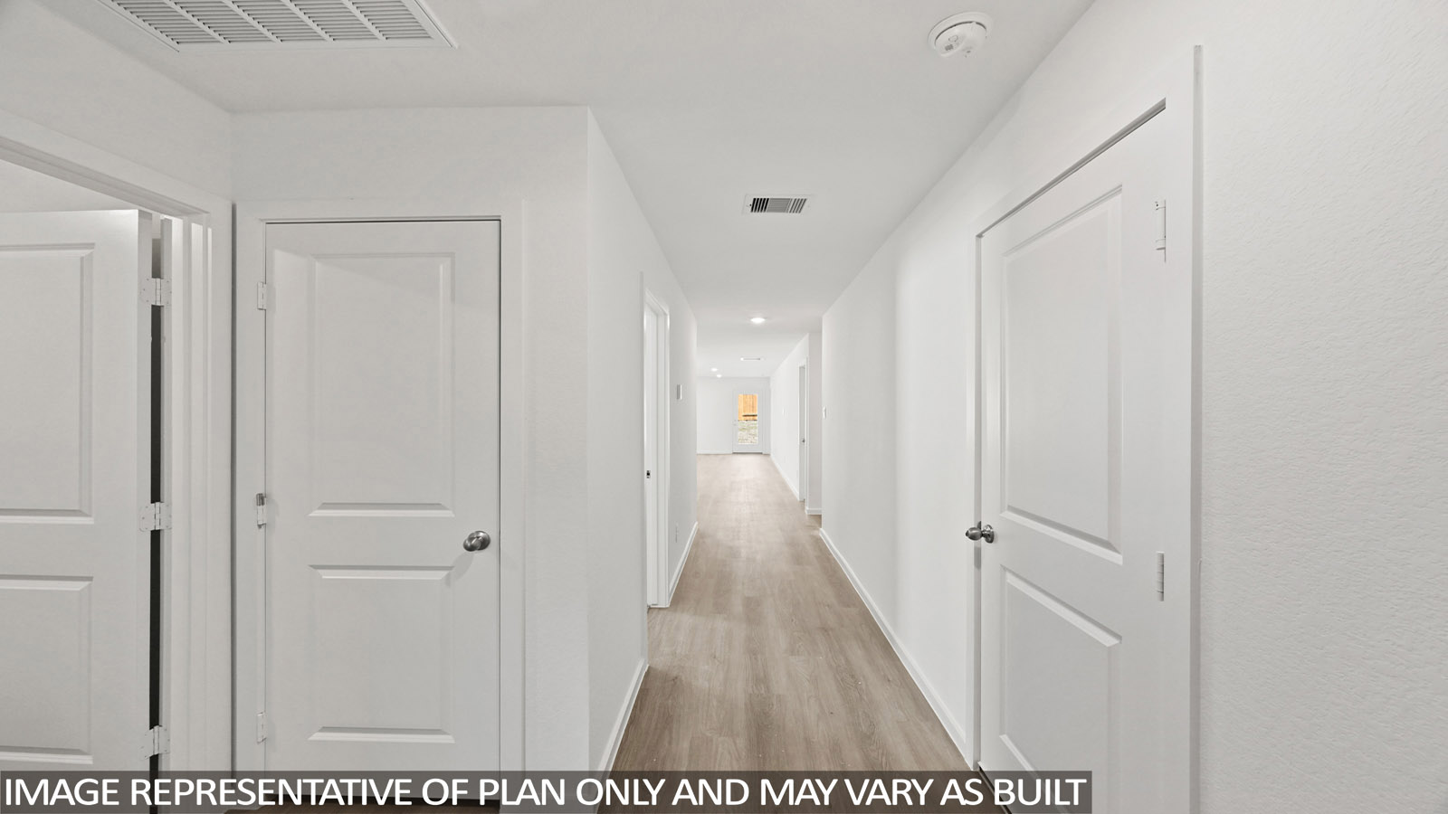 Entry hallway with vinyl flooring