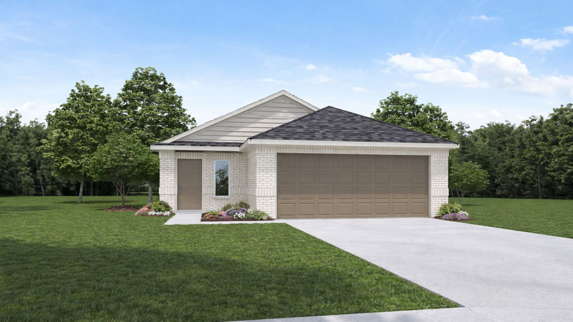 One story home with two car garage