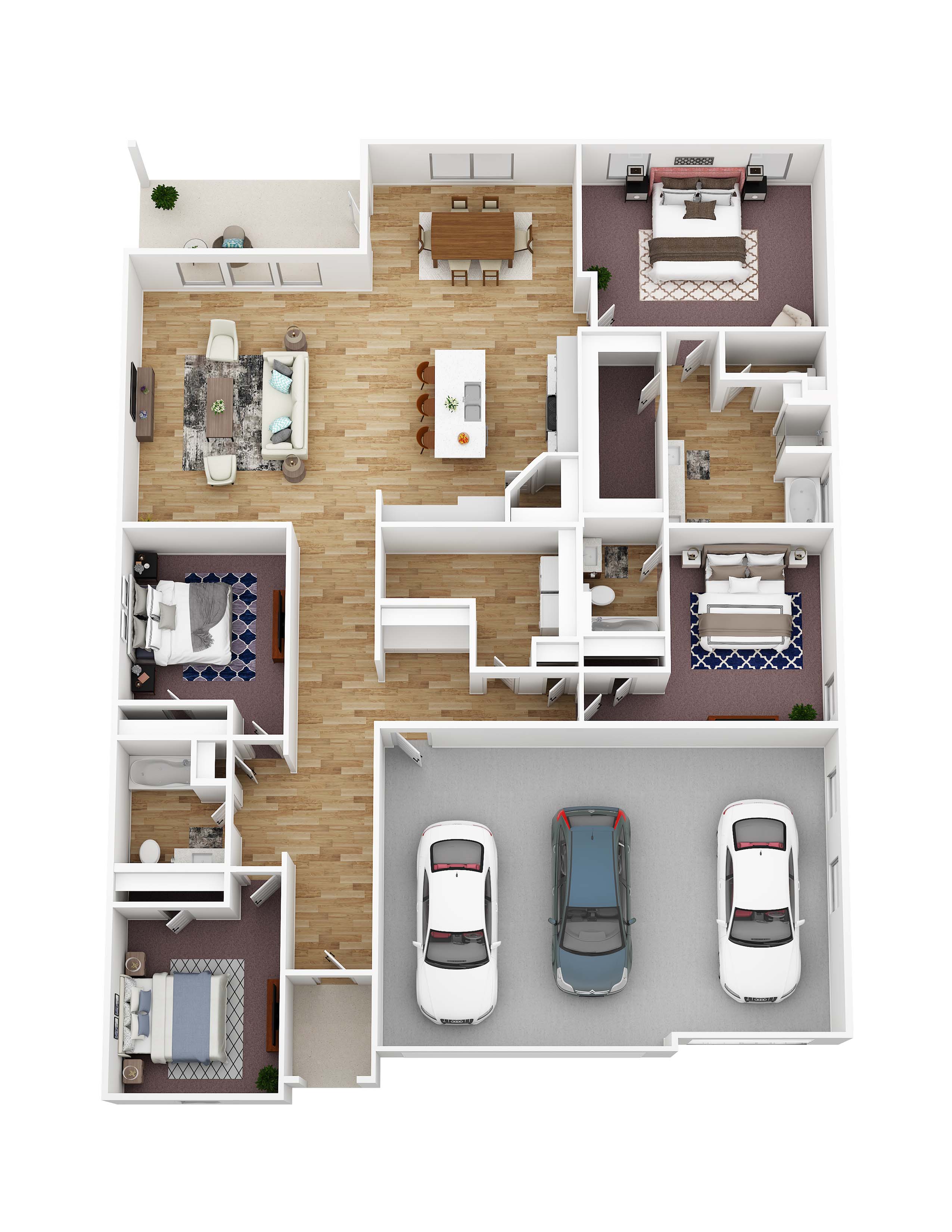 E50N/Courtland Floor Plan Rendering