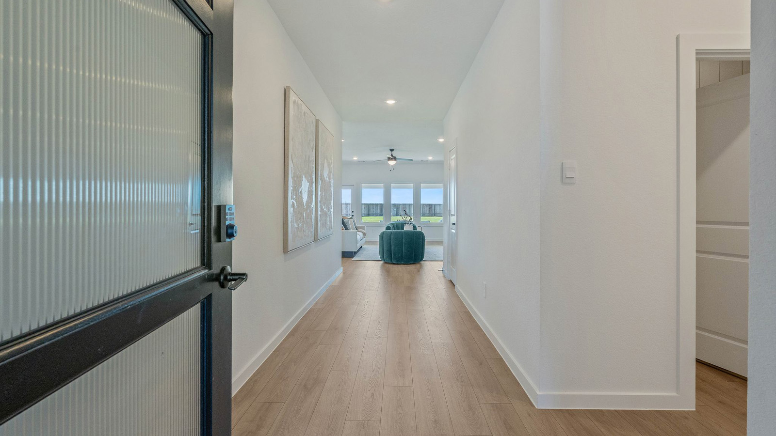 foyer with vinyl flooring