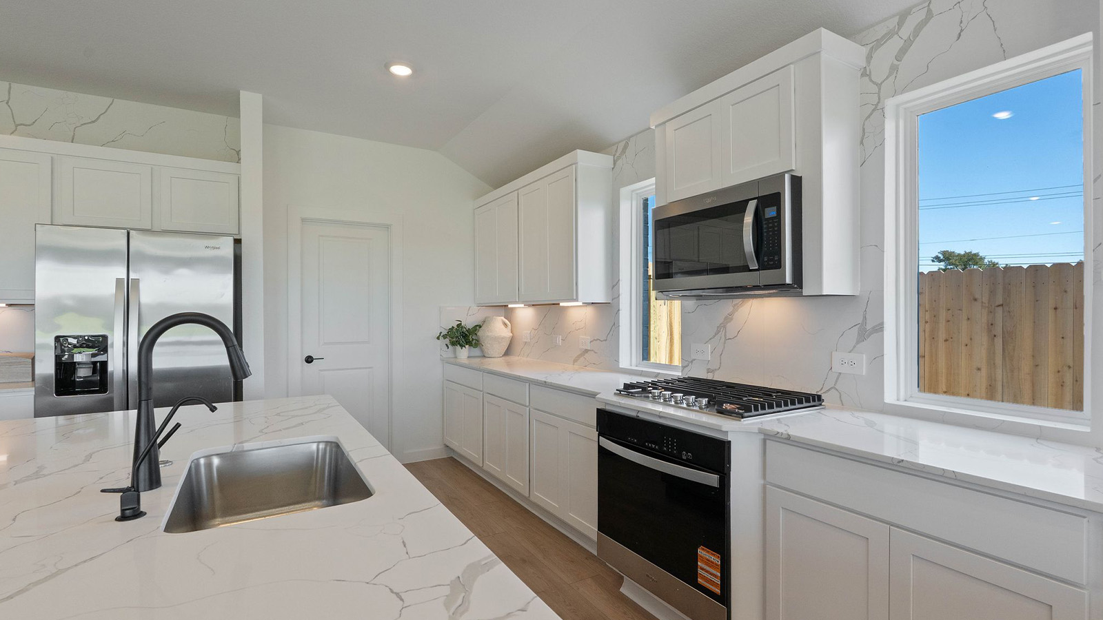 kitchen with vinyl flooring