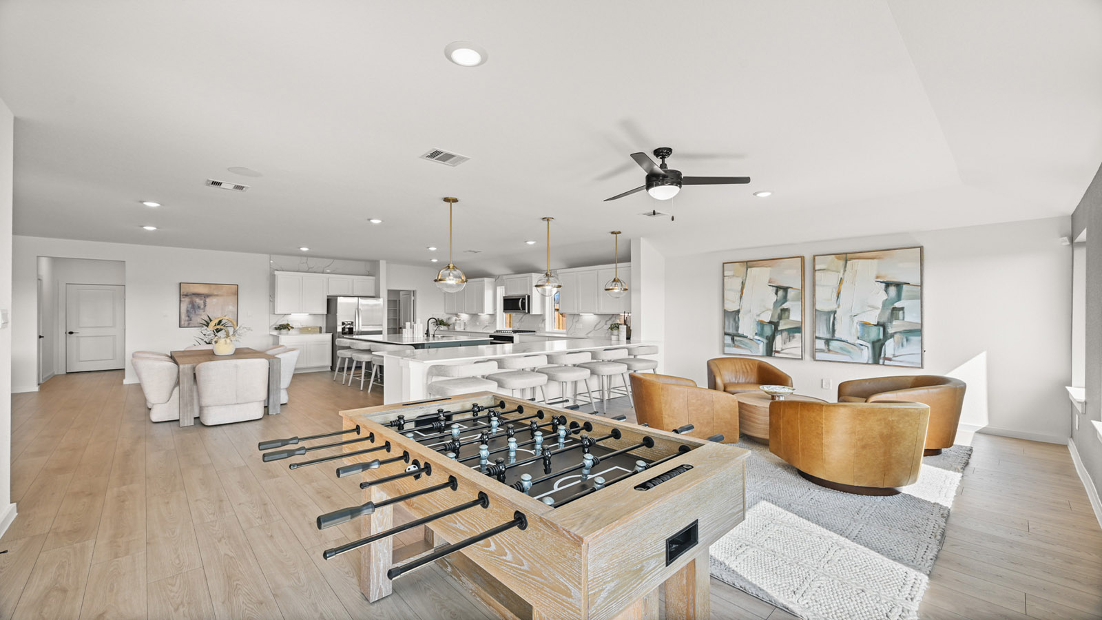 entertainment room with bright windows