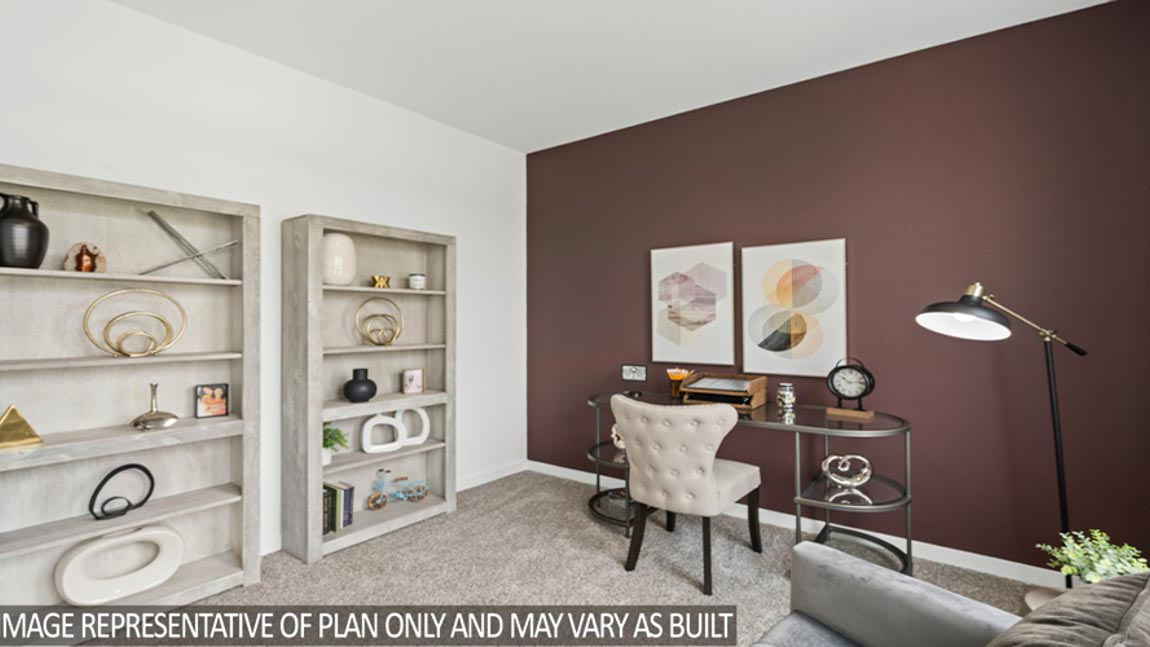 study with carpet flooring
