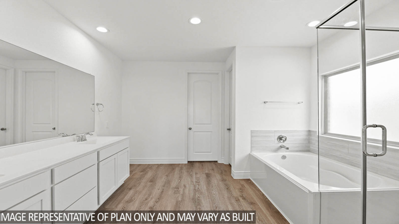 Secondary bathroom with double sinks
