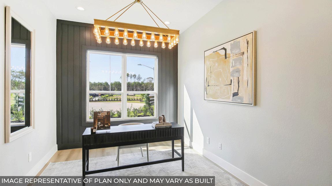 study with bright window