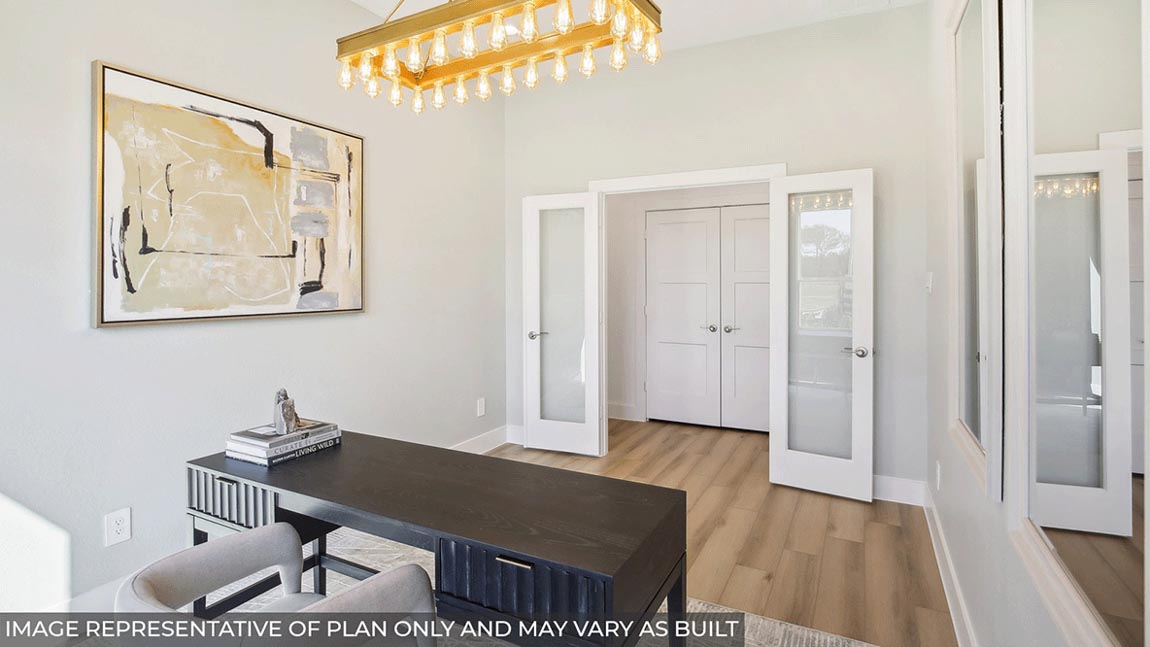 study with vinyl flooring