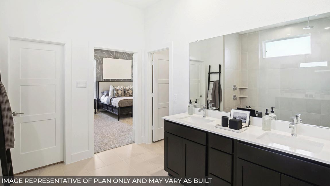 Primary bathroom with double sinks