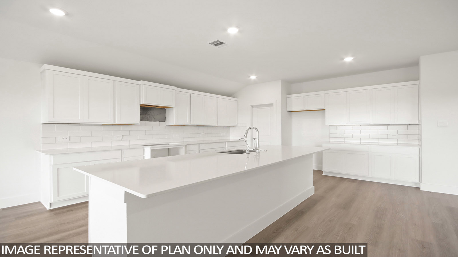 Kitchen with vinyl flooring