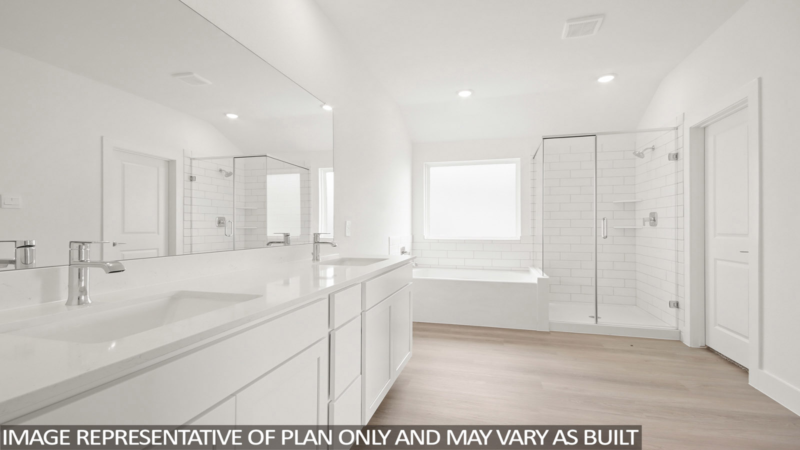 Primary bathroom with double sinks
