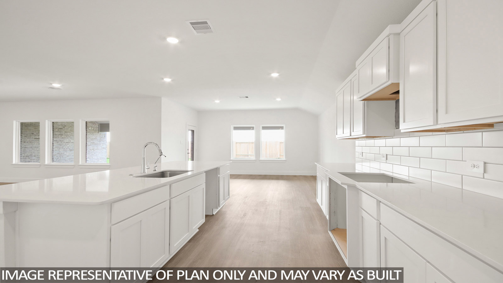 Kitchen with vinyl flooring