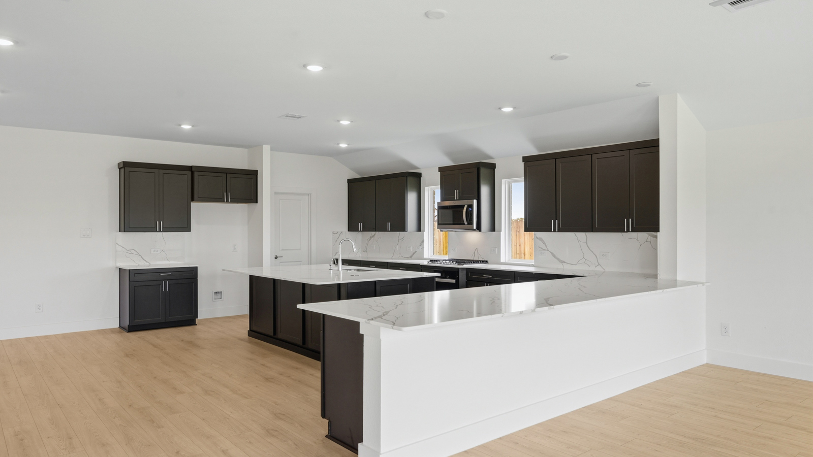 Kitchen with vinyl flooring
